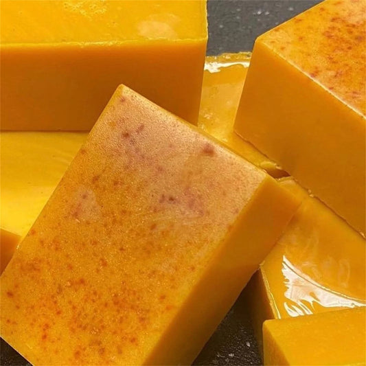 Revitalize Your Skin with Lemon Turmeric Soap Tablets - Deep Cleansing Kojic Acid Bar for Dark Spots & Acne Treatment