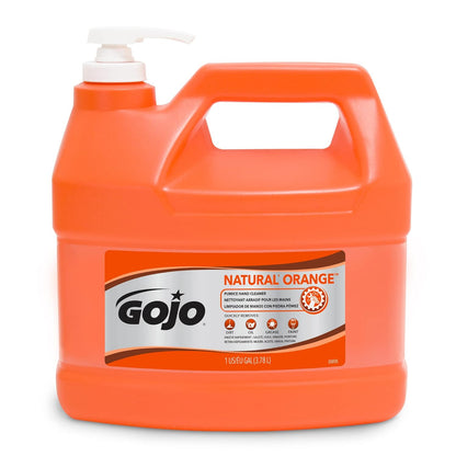 Natural Orange Pumice Hand Cleaner, 1 Gallon, Quick Acting Lotion, Pump Bottle, Pack of 1