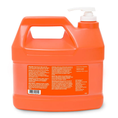 Natural Orange Pumice Hand Cleaner, 1 Gallon, Quick Acting Lotion, Pump Bottle, Pack of 1