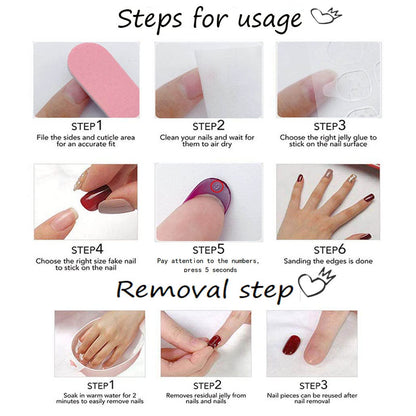 French Tip Press on Nails Almond - Press on Nails Medium, Acrylic Fake Nails Nude 3D Flower Design Nails Clear False Nail Tips-24pcs