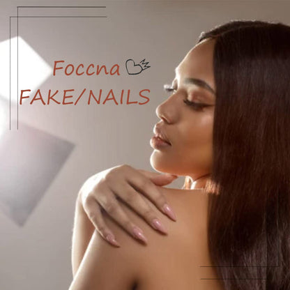 French Tip Press on Nails Almond - Press on Nails Medium, Acrylic Fake Nails Nude 3D Flower Design Nails Clear False Nail Tips-24pcs